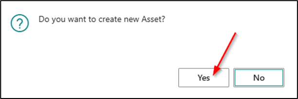 Fixed Asset Creation