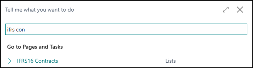 IFRS16 Contracts Search