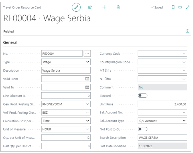Travel Order Wage