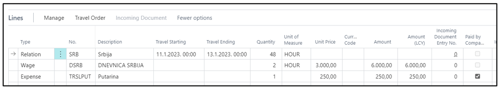 Enter Costs