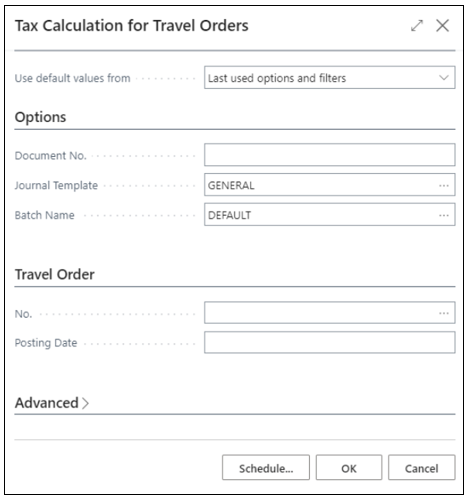 Tax Calculation Request