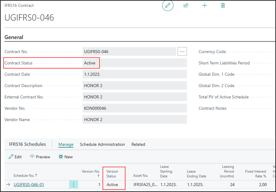 Active Contract