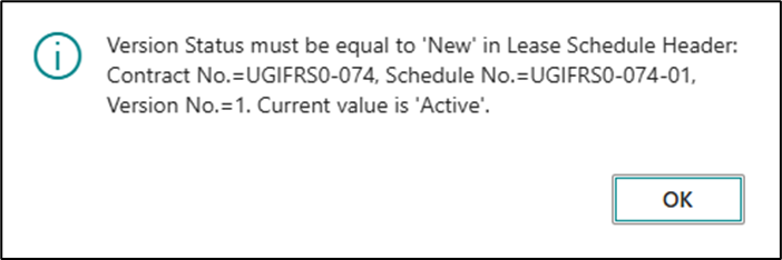 Schedule Status