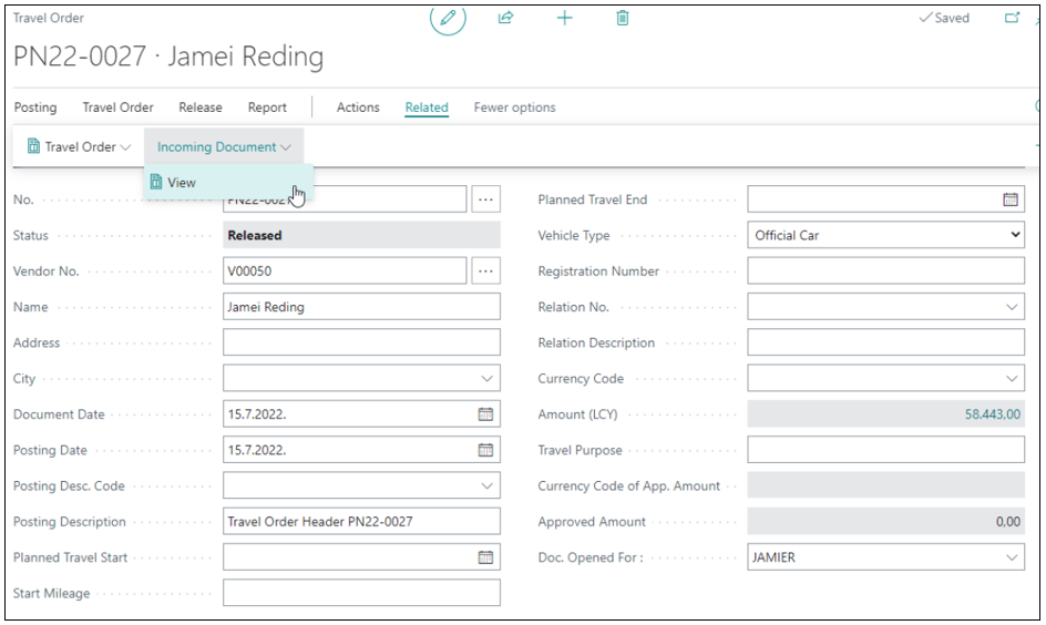 View Incoming Documents